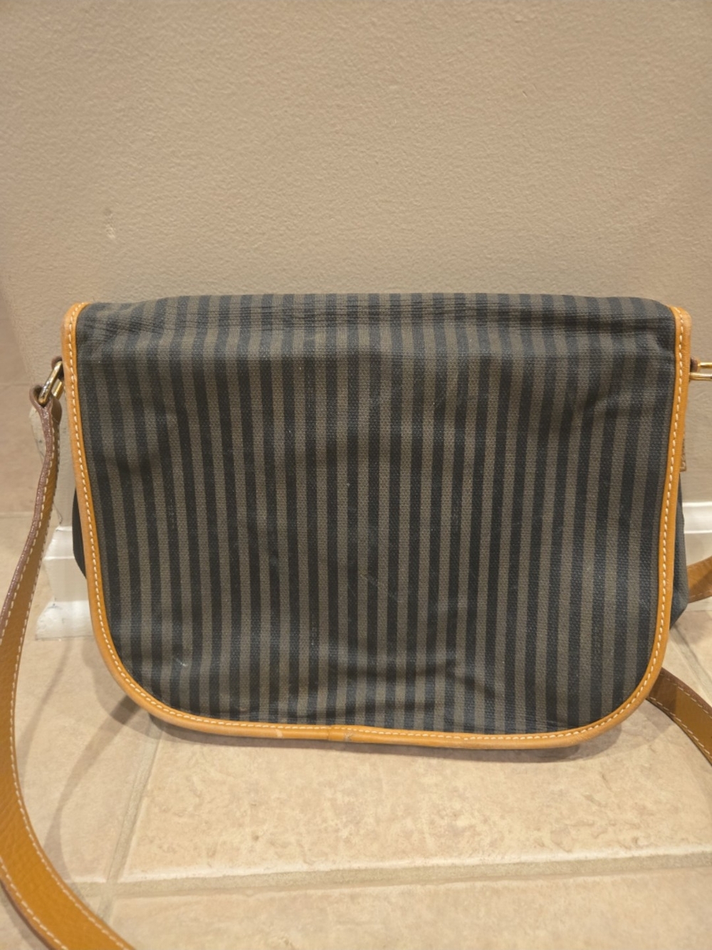 Vintage Fendi Striped Crossbody W/COA - Picture 3 of 11